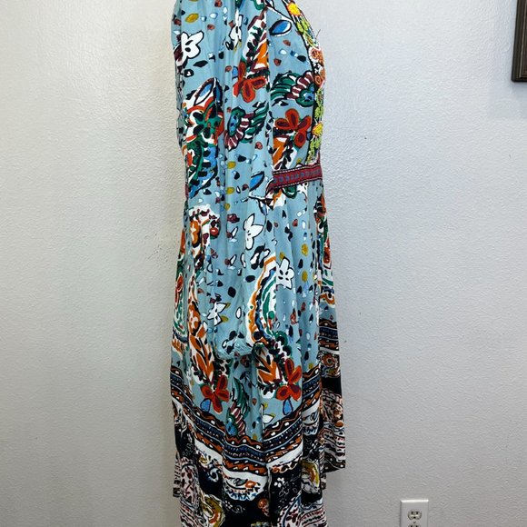 Anthropologie Akemi & Kin Karmina Beaded Dress summer mixed media boho 16 - Picture 8 of 10